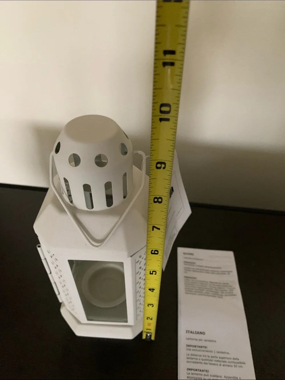 IKEA Cream Decorative Lantern with Handle New